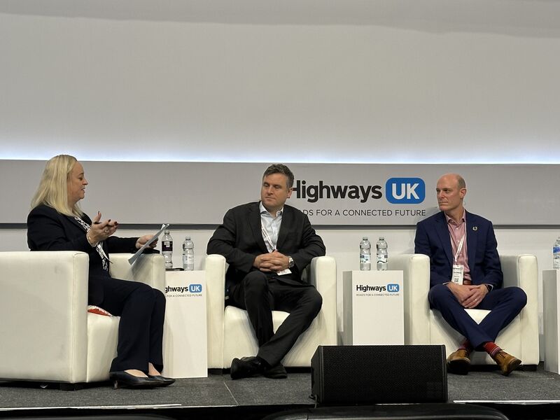 Photo of CIHT's President Karen McShane chairing a panel discussion.