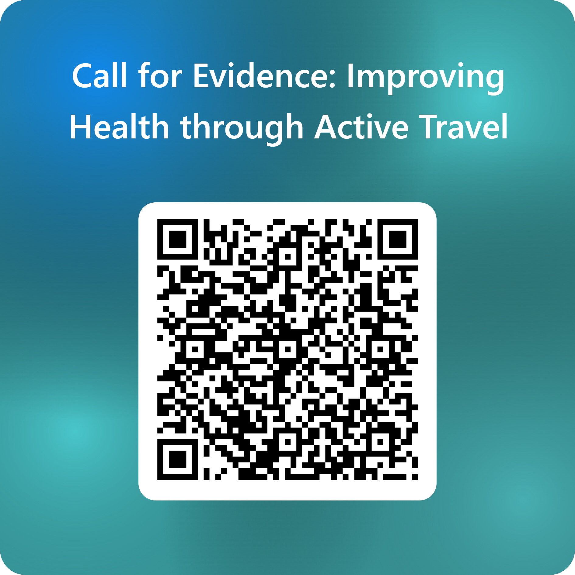 Call for Evidence: Improving Health Through Active Travel QR Code