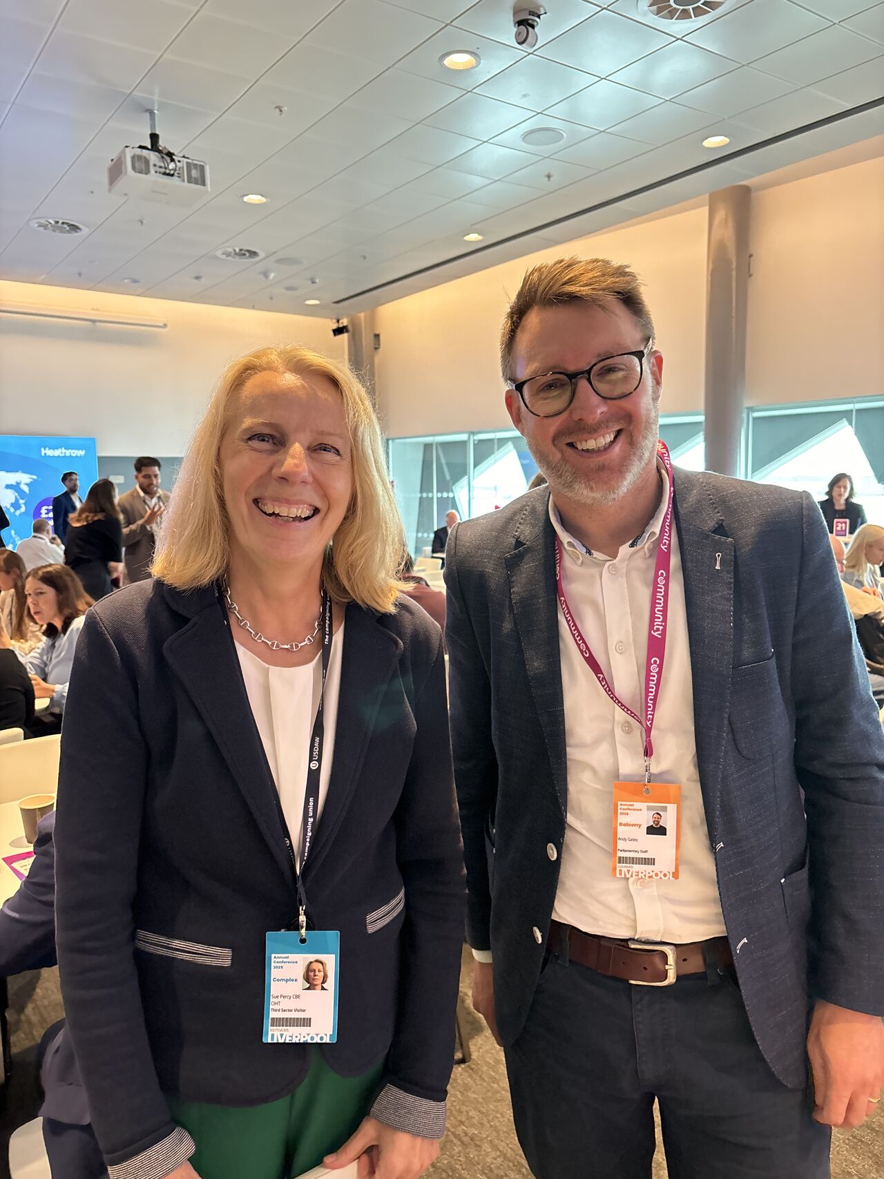 Sue Percy CBE, Chief Executive CIHT and Andrew Gates, Director of Strategy South Yorkshire Combined Authority