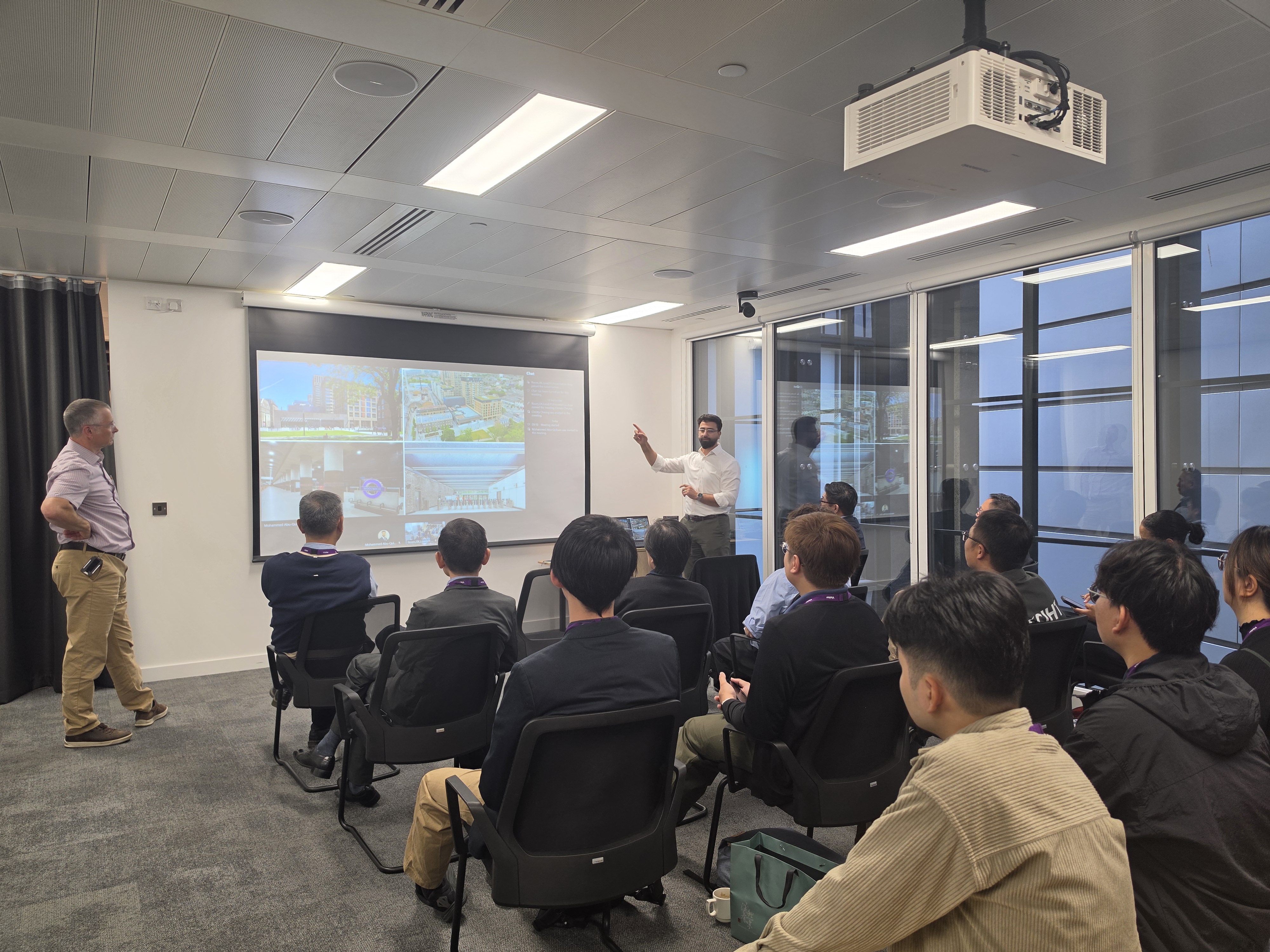 Mohammed Abu-Qulbain and David Eastland, Mott MacDonald presenting on the Elizabeth Line